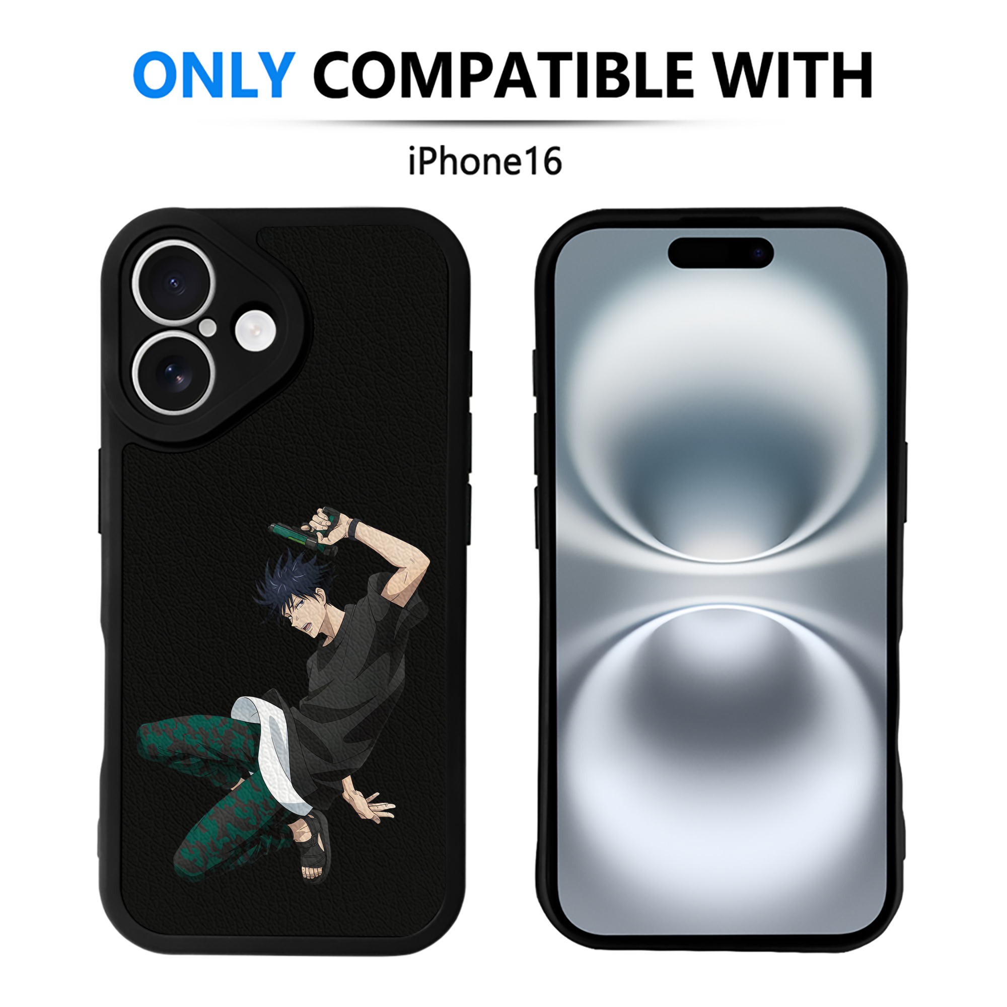 （画像用） 呪術廻戦 Jujutsu Kaisen 【iPhone 16シリーズ対応】シリコンスマホケース（レザー調） 材質：シリコン